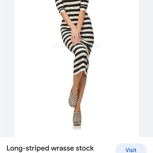 Calvin Klein knit Rugby Stripes Maxi Sweater Dress Size 6 - Picture 13 of 15